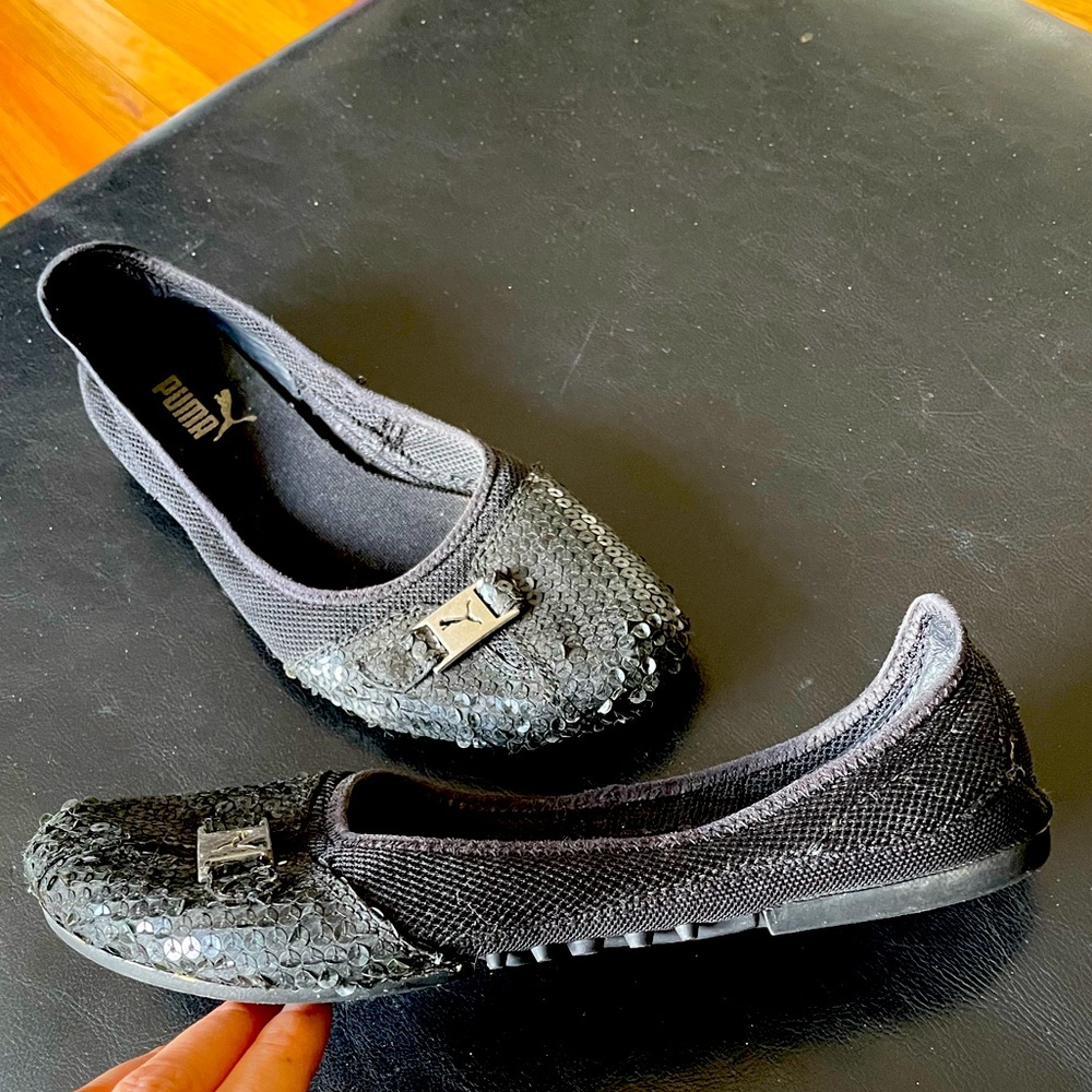 Puma Vintage y2k Sequins Breatheable Mesh Slipon flex tech Flats round toe 8